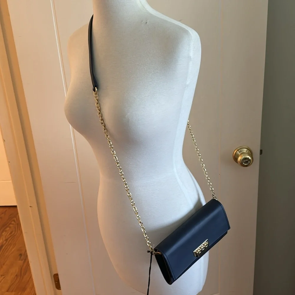 Zac Posen crossbody navy leather bag
